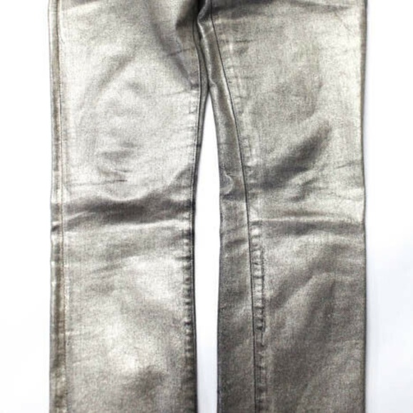 Juicy Jean Couture Metallic Gold Straight Leg 26 - Picture 4 of 8